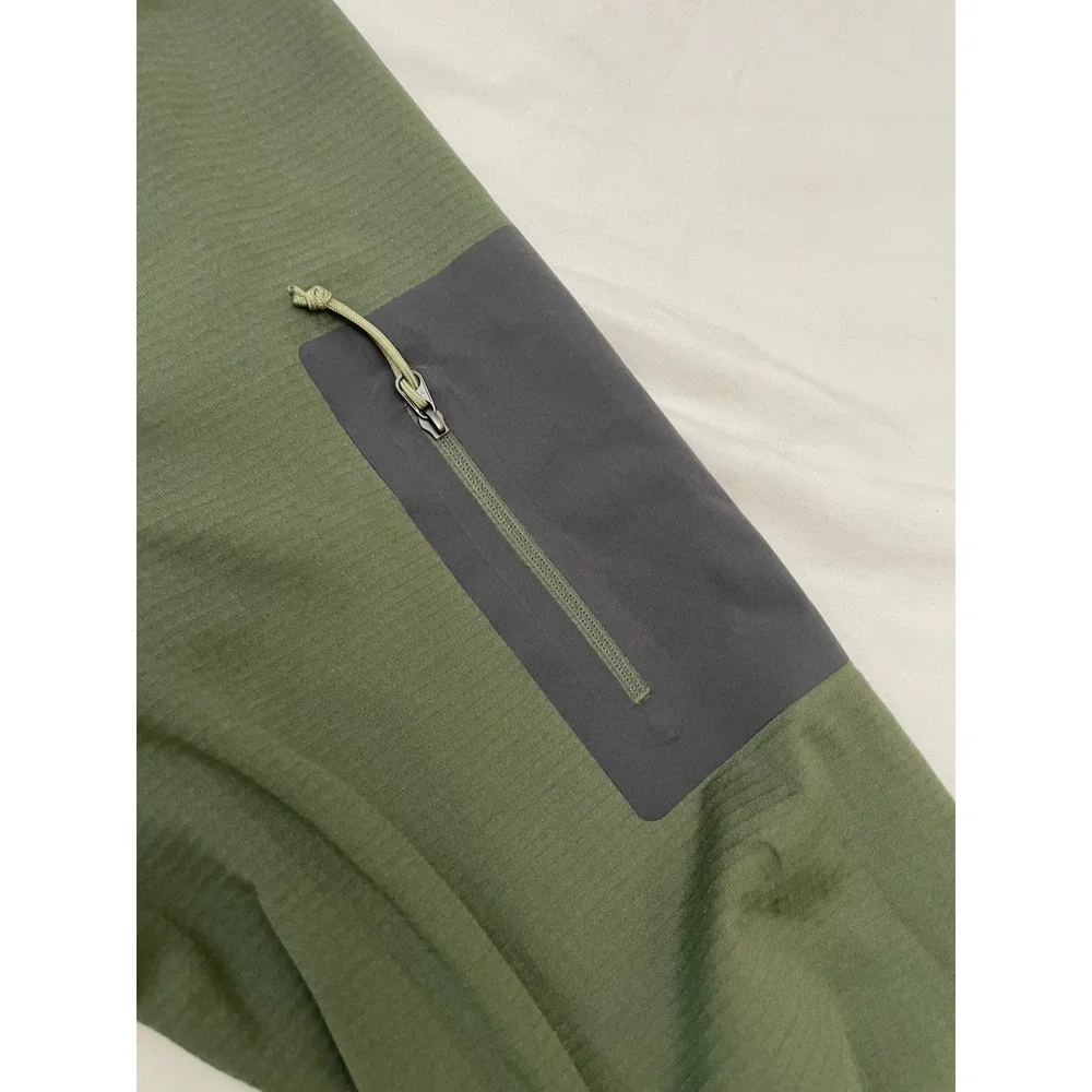 The North Face Borod Full Zip Gridded Fleece Mens XXL Green Water Resistant